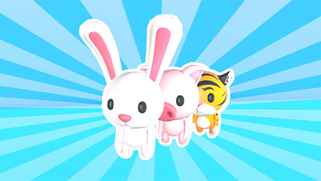 Own a Marzipan Skin Pack with content 3 cute rabbit, pig and tiger skins in Bro Falls game