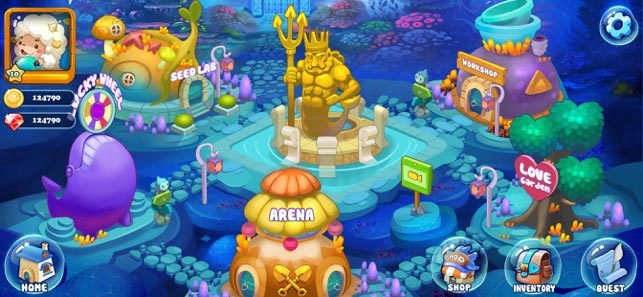 Aquarium game interface