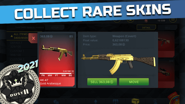 Collect rare skins