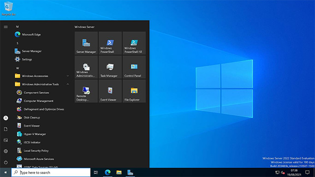 Appearance of the latest Microsoft Windows Server 2022 OS