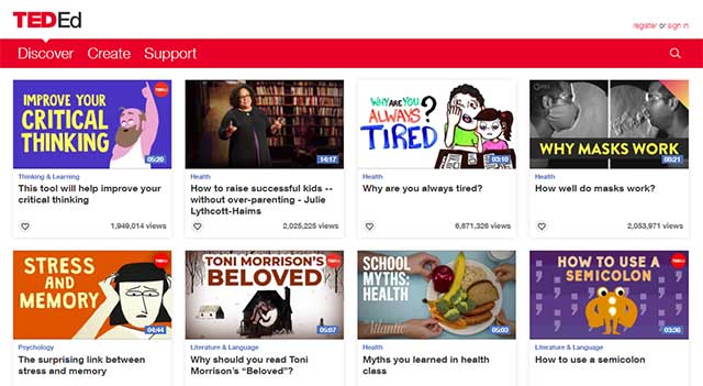 Ted-ed contains many videos with hot topics of interest