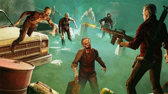 Use weapons and techniques to kill all zombies along the way