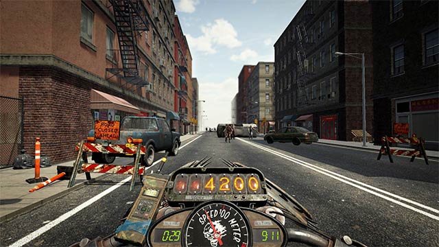 Choose a comfortable game mode and difficulty level in Hell Road VR