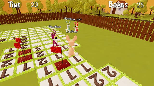  Bunny Minesweeper game supports co-op up to 4 people