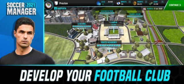 Develop your football club in Soccer Manager 2021