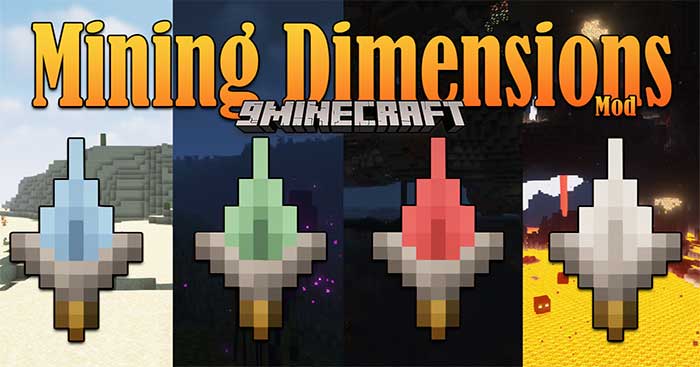 Mining Dimensions Mod 1.17.1 sẽ đưa vào Minecraft bốn chiều không gian mới