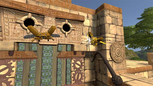 Learn to master the whip when moving and fighting in the game Eye of the Temple
