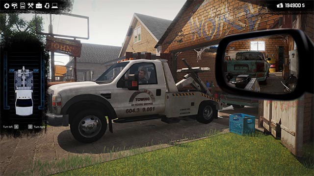 Clean up the garbage in the garage and clean it up with a truck
