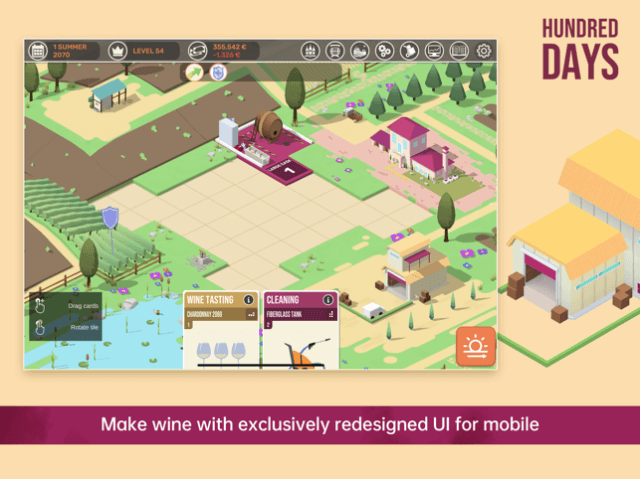 Enjoy the winemaking process in the game Hundred Days 