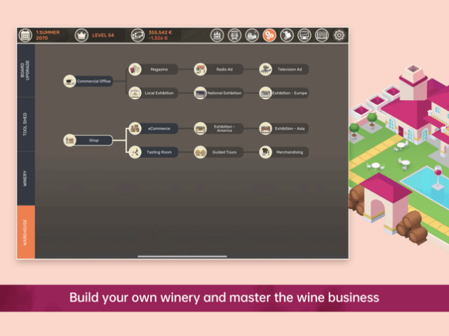 Build a home. your own winery and manage its business
