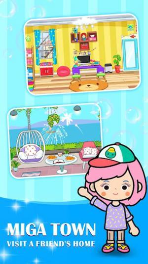 Miga Town Visit a friends home is a fun simulation game for kids