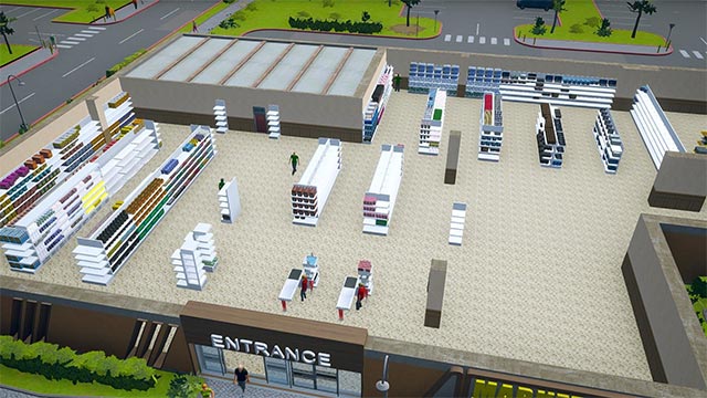 Continuously expand and develop supermarket in Market Tycoon game with wise strategy
