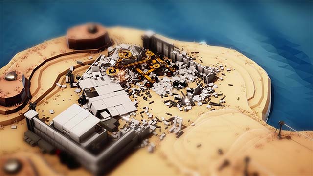 Enjoy the image of buildings being destroyed into hundreds of thousands of pieces
