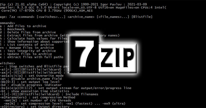 Phần mềm 7-zip đầy đủ cho Windows 10 được cập nhật mới nhất và miễn phí đến năm 2023