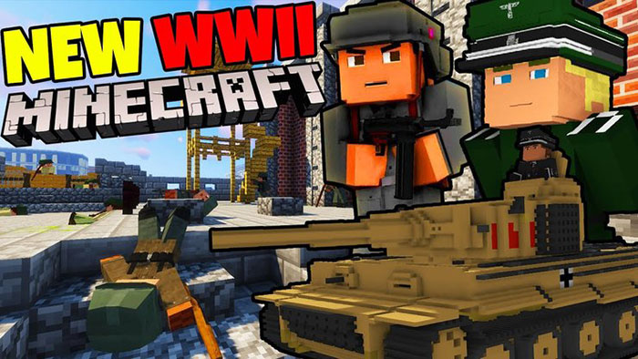 Blockfront Mod giúp người chơi trải nghiệm Chiến tranh Thế giới thứ 2 trong Minecraft