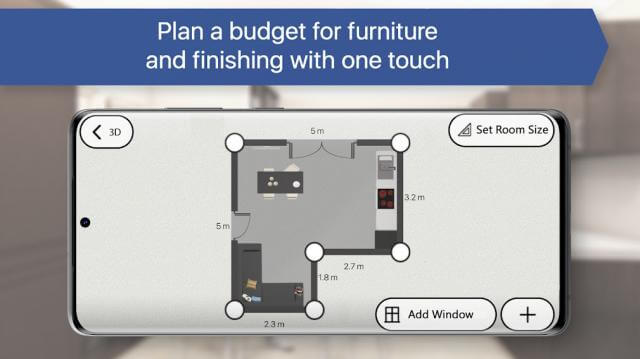 Financial planning for interior design and complete with 1 touch