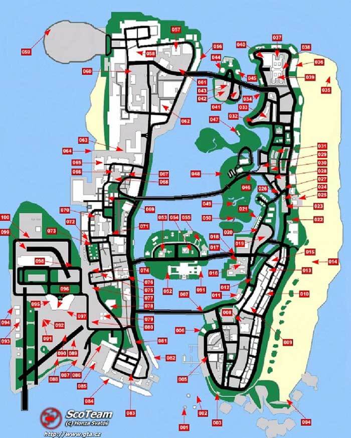 Gta Vice City Hidden Packages Map 1 
