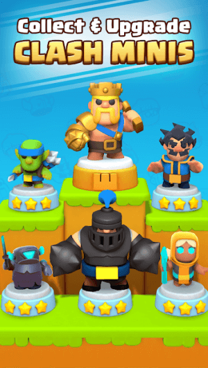 Collect and upgrade Minis in Clash Mini game 