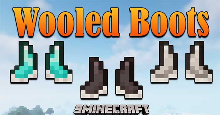 Wooled Boots Mod 1.17.1 sẽ giới thiệu vào Minecraft một đôi ủng làm bằng len