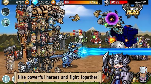 Fight with powerful heroes, defend the kingdom in Tower Hero game