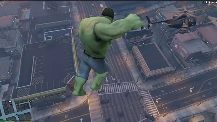 Trải nghiệm tàn phá thành phố Los Santos với bản mod Hulk Script