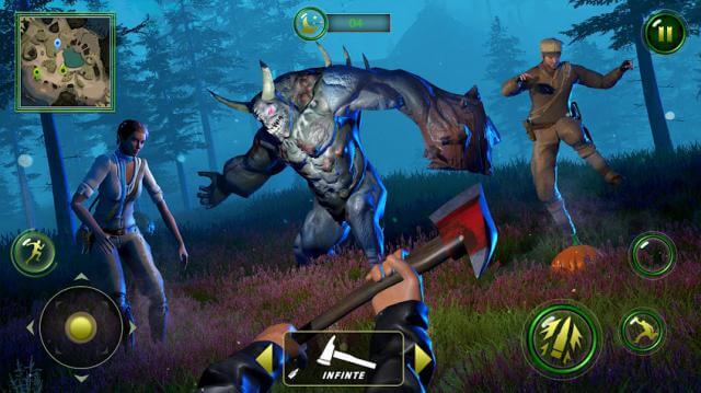Shoot and kill large zombies in the forest by playing the game Zombie Monster Hunte