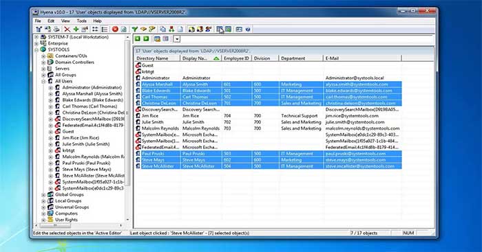 Hyena is a full-featured network management and control software