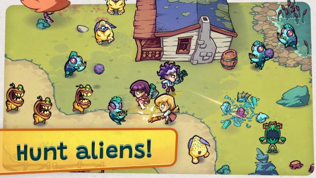 Fight off-world monsters in Alien Food Invasion