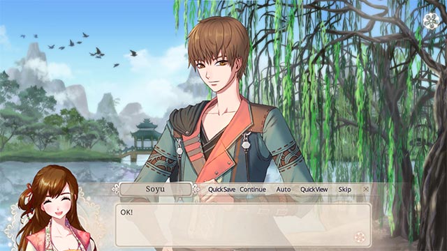 Game The Cloud Dream of the Nine gives you access to a language experience. classic love Visual Novel style
