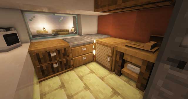  Furnish Mod sẽ bổ sung một bộ đồ nội thất chủ đề bếp núc mới vào Minecraft