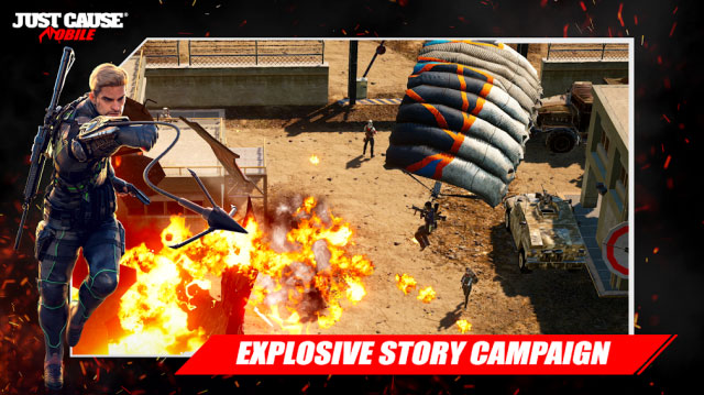 Participate in explosive story campaigns in the game. Just Cause: Mobile