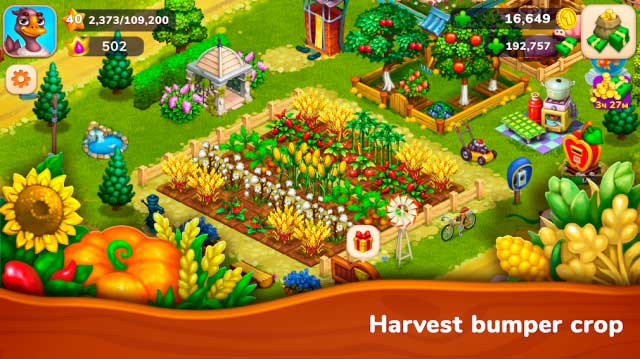 Harvesting crops bumper