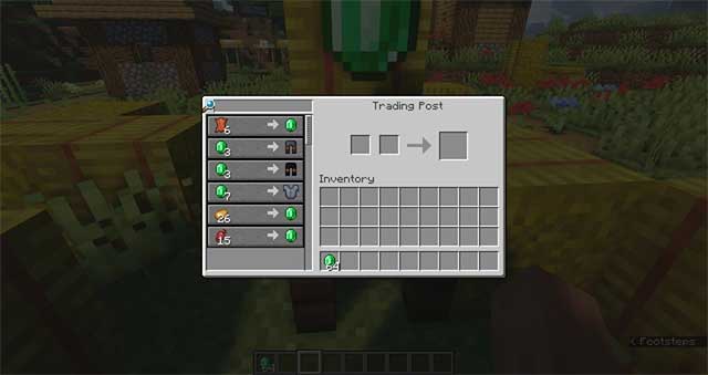 Players can trade with villagers to earn money. get better items