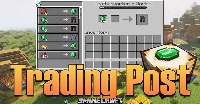 Trading Post Mod will add to Minecraft 1 trading table block