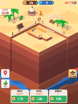 Idle Digging is an idle game where you build prehistoric houses