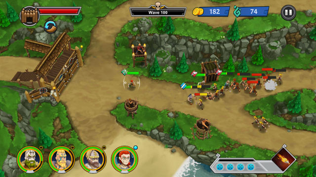 Fend off hundreds of waves of enemy attacks and win