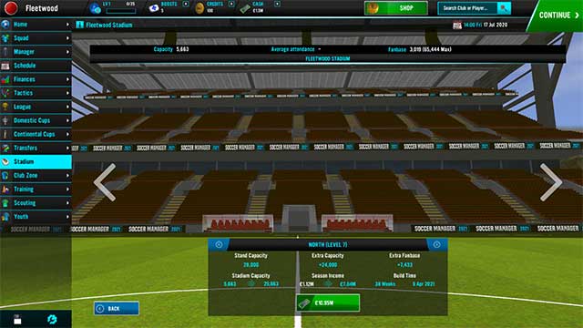 Build the pitch! locomotion and facilities