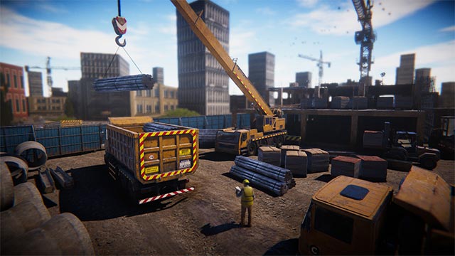 Switch between first and third person views in Construction Worker Simulator game