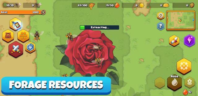 Control bees to search for resources