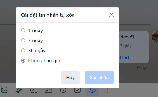 Tin nhắn tự xóa