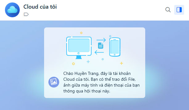 Giao diện Cài đặt của ứng dụng Zalo