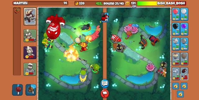 Bloons TD Battles 2 for you guys. join the brand new balloon defense match