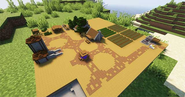 Microcosm Mod will provide quite a lot of blocks in the form of sized buildings. small size