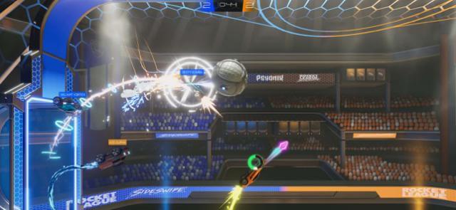 Join soccer car racing matches. dramatic in-game Rocket League Sideswipe 