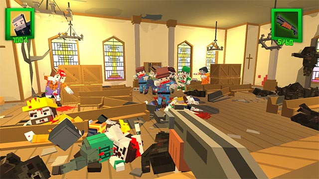 Zombies in City game sở hữu đồ họa khối vuông kiểu Minecraft