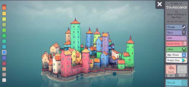 You can now play Townscaper for free in your browser 