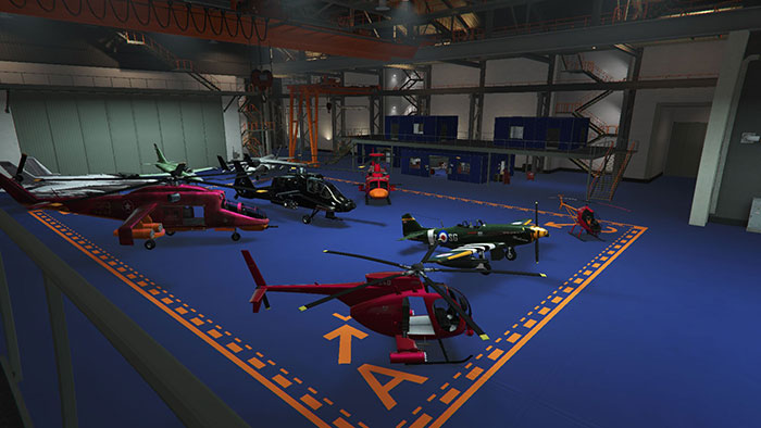 Hangar là kho chứa phương tiện hàng không khổng lồ trong GTA