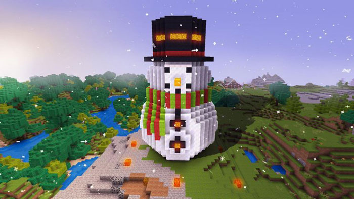 Game thủ Minecraft thậm chí có thể tạo ra một người tuyết khổng lồ để thế giới của mình trở nên lộng lẫy