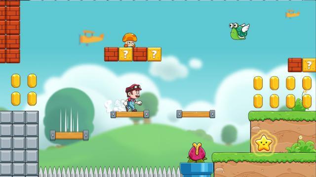  Dino's World game has the same gameplay as the classic mushroom-eating Mario game