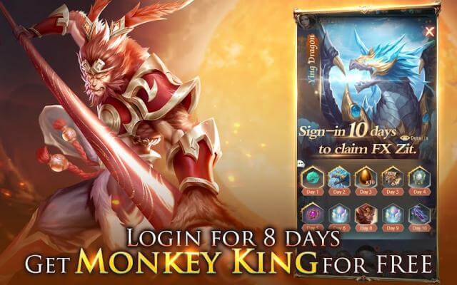 Login Fantastic Beasts' Legend for a chance get free Monkey King